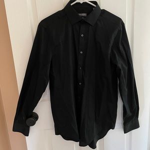 Van Heusen Black Dress Shirt Medium